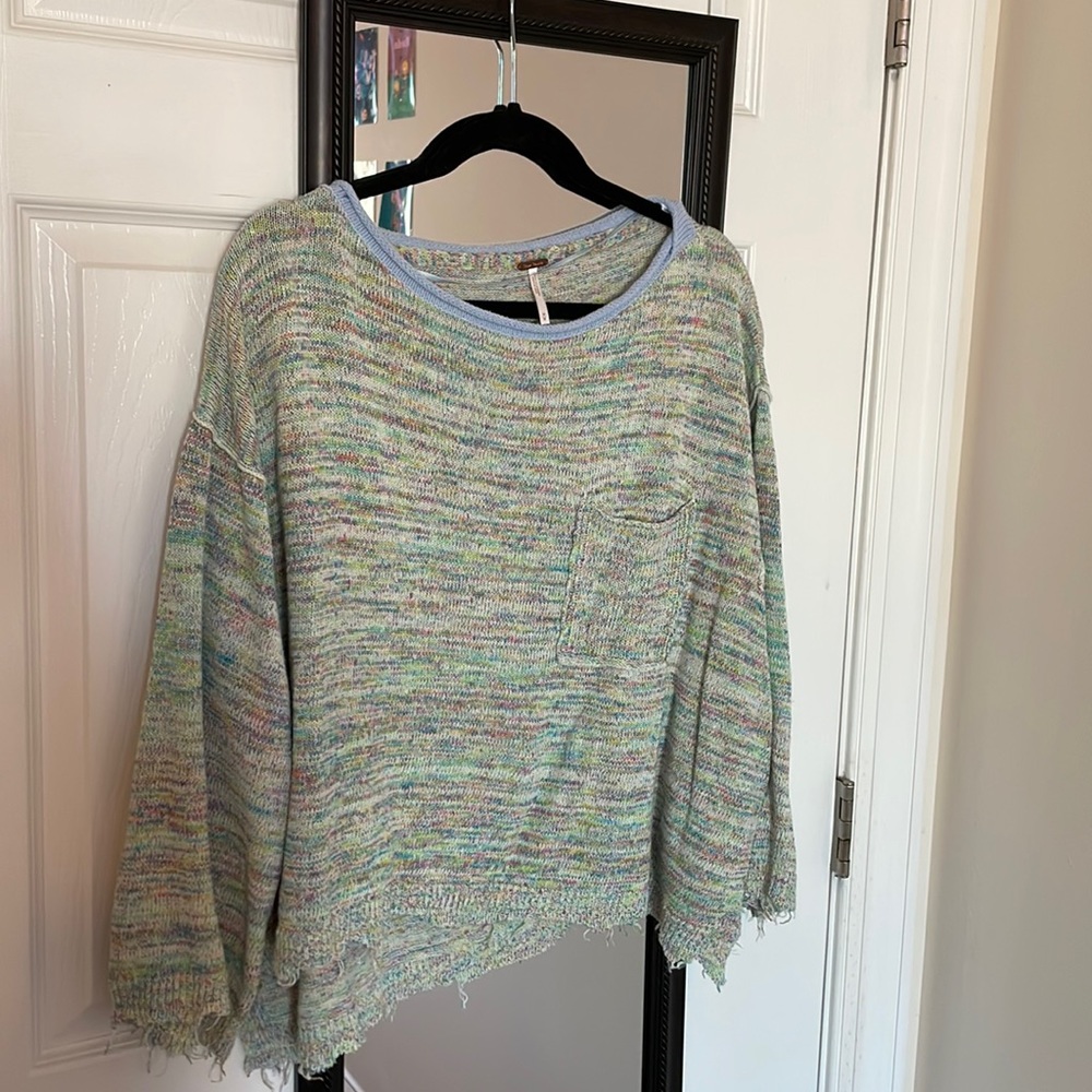 Free People distressed sweater